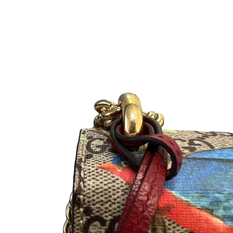 Small Padlock Shoulder GG Supreme Monogram Tian Beige Multicolor