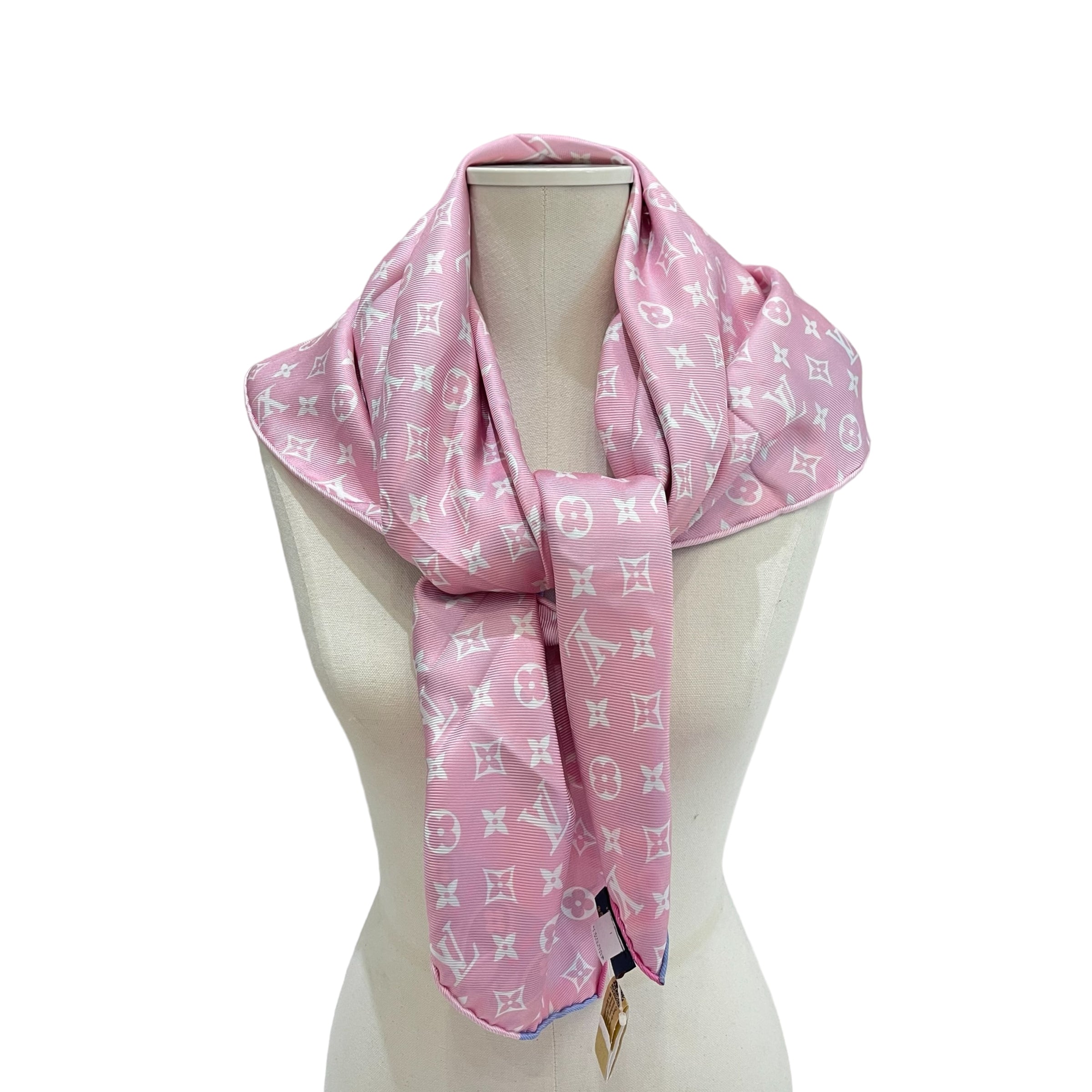 Louis Vuitton Purple & Pink Ombre Monogram Silk Bandeau Scarf Louis Vuitton