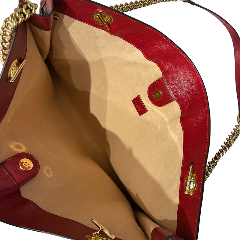 Rajah Tote Large GG Supreme Cherry Black White GHW