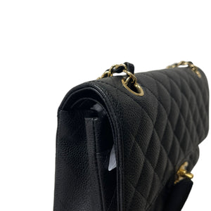 Classic Double Flap Caviar Medium Black GHW