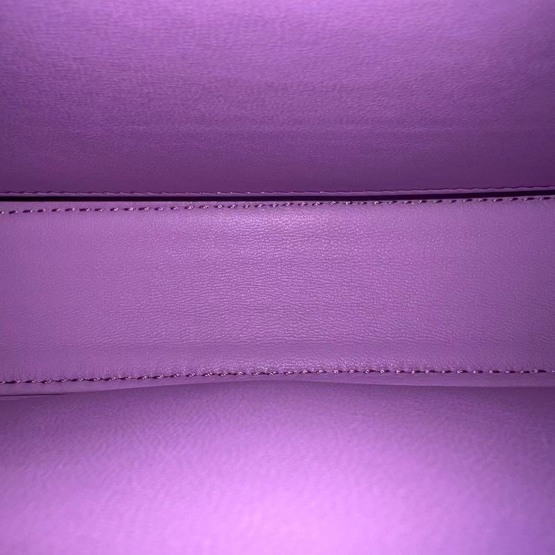 Shiny Calfskin Cuir Triomphe Chain Bag Purple GHW