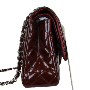 Medium Classic Flap Patent Burgundy SHW