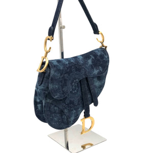 Saddle Bag Tie Die Denim Medium GHW