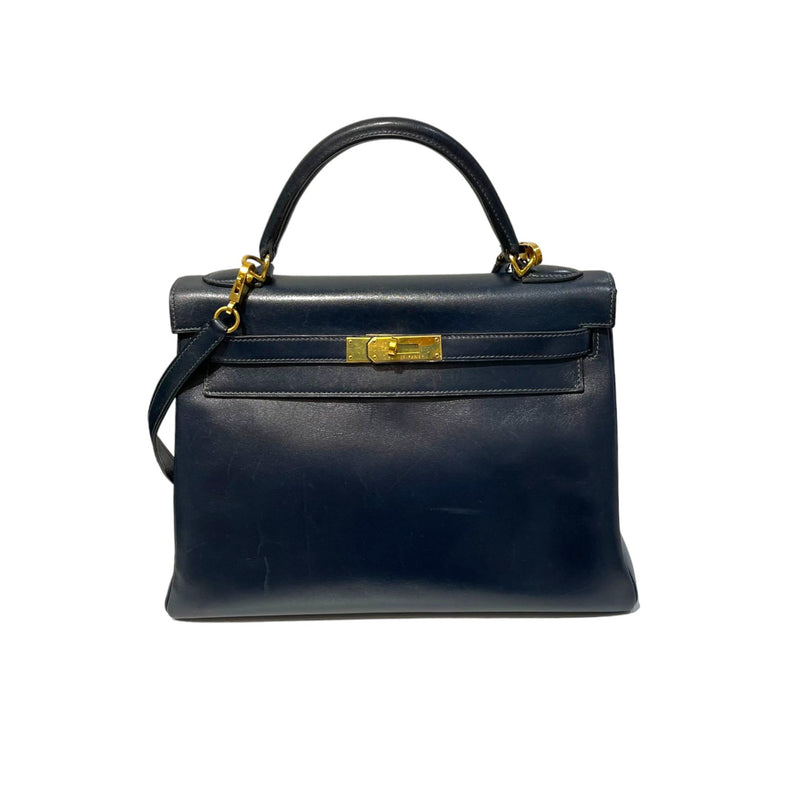 Kelly 32 Vintage Box Dark Blue GHW