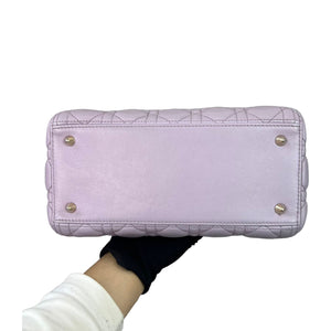 Lambskin Lady Dior Medium Lilac GHW