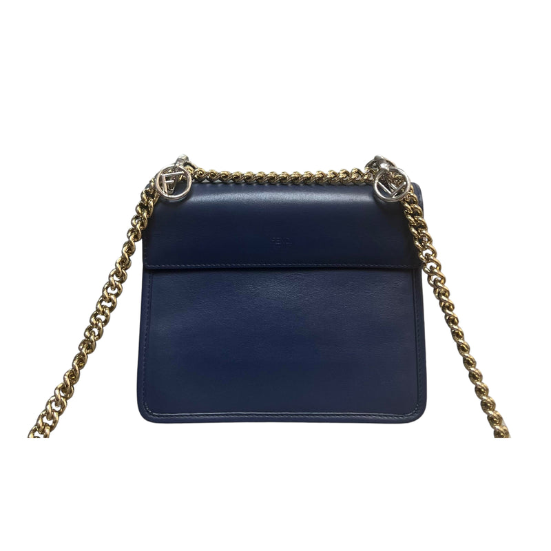 F is Fendi Small Kan Vitello Century Blue MHW