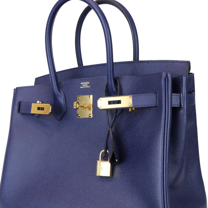 Birkin 30 Epsom Blue Nuit GHW