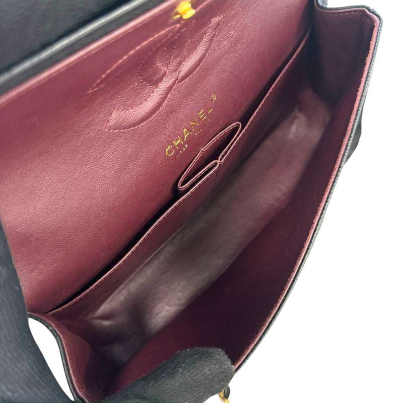 Classic Double Flap Medium Caviar Black GHW