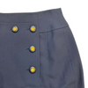 Vintage Skirt Navy Blue with Gold Buttons