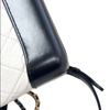 Gabrielle Hobo Small Calfskin Quilted Black White MHW