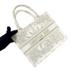 Reve d'Infini Book Tote Small Canvas White Gold