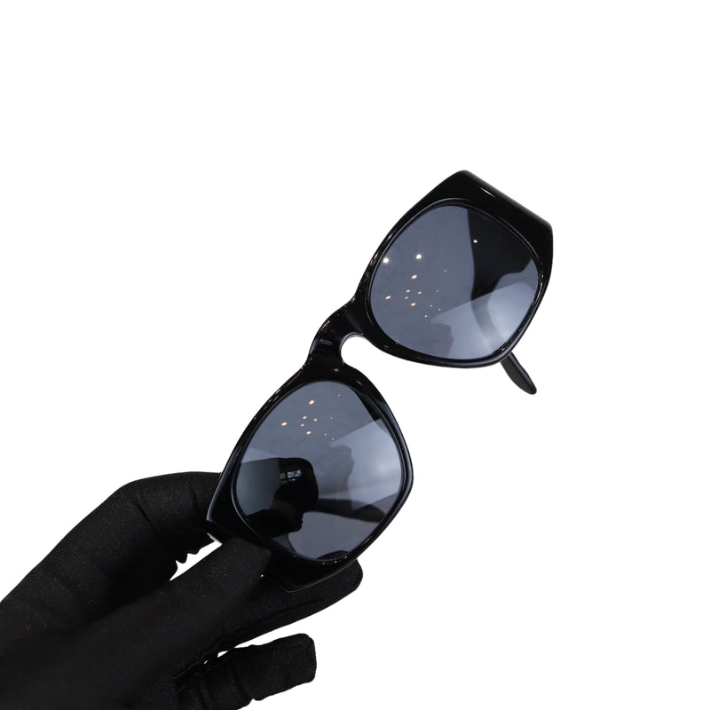 Quilted Sunglasses Black GHW