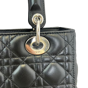 Classic Lambskin Medium Lady Dior Black SHW