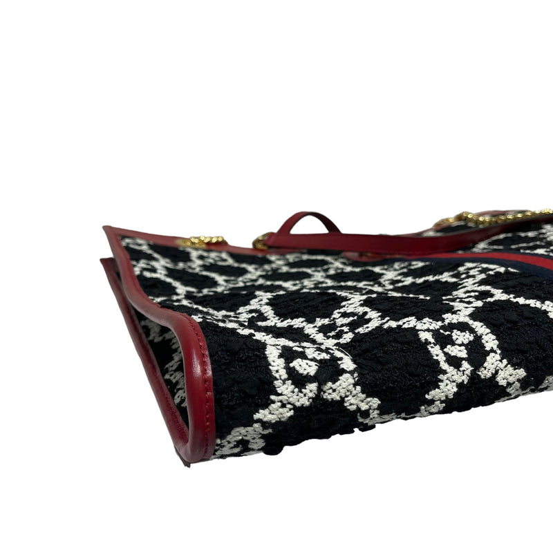 Rajah Tote Large GG Supreme Cherry Black White GHW