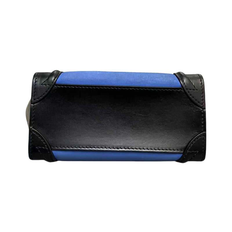 Tri-Coloured Nano Luggage Cobalt Black Tan GHW