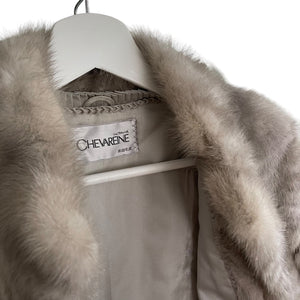 Mink Fur Ladies Coat Grey XS-S