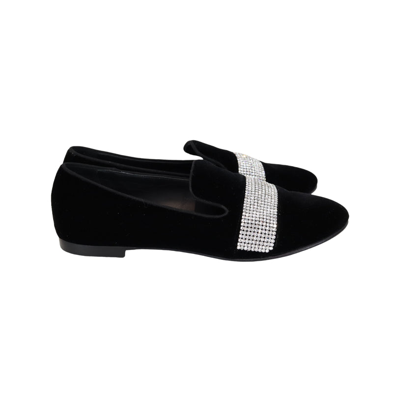 Dalila Loafer with Crystal Embellishing Black Size 37