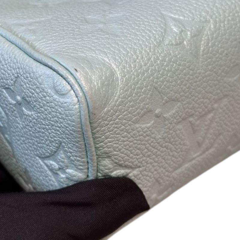 Nano Speedy Empreinte Monogram Turquoise Blue SHW