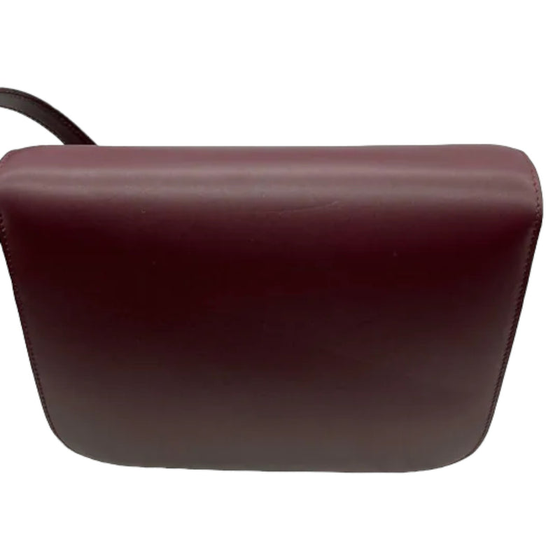 Classic Box Flap Medium Calfskin Burgundy GHW