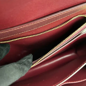 Classic Box Flap Medium Calfskin Burgundy GHW