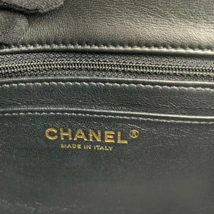 Square Flap Mini Lambskin Quilted Black LGHW