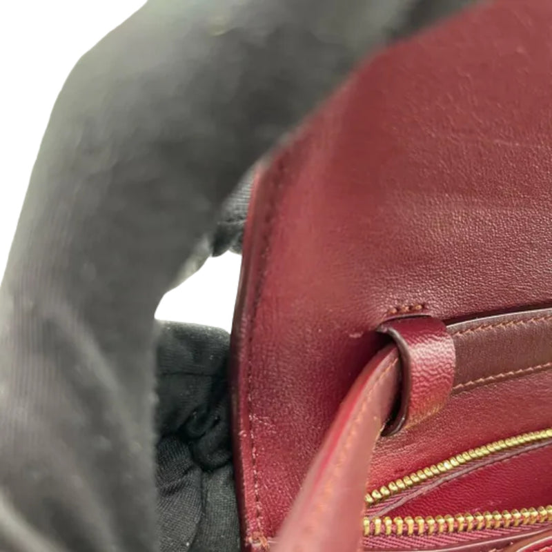 Classic Box Flap Medium Calfskin Burgundy GHW