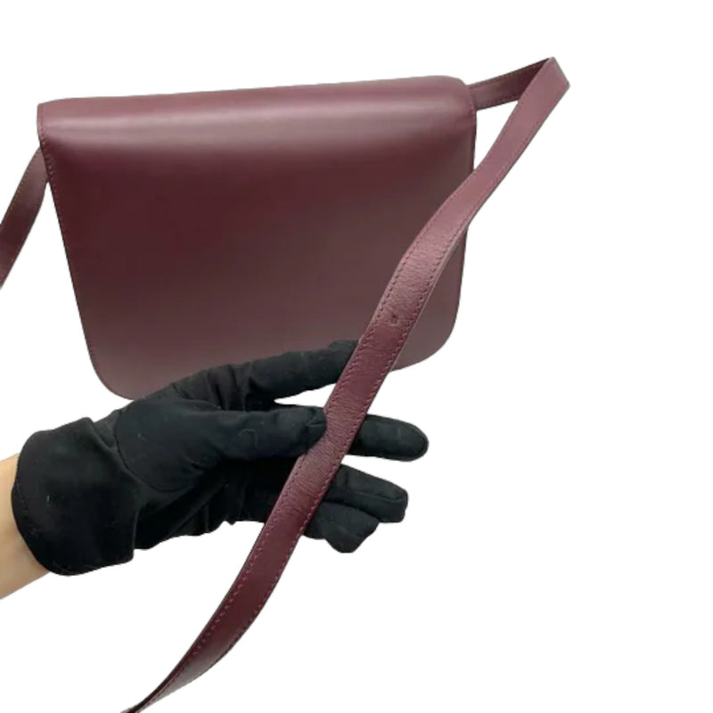 Classic Box Flap Medium Calfskin Burgundy GHW