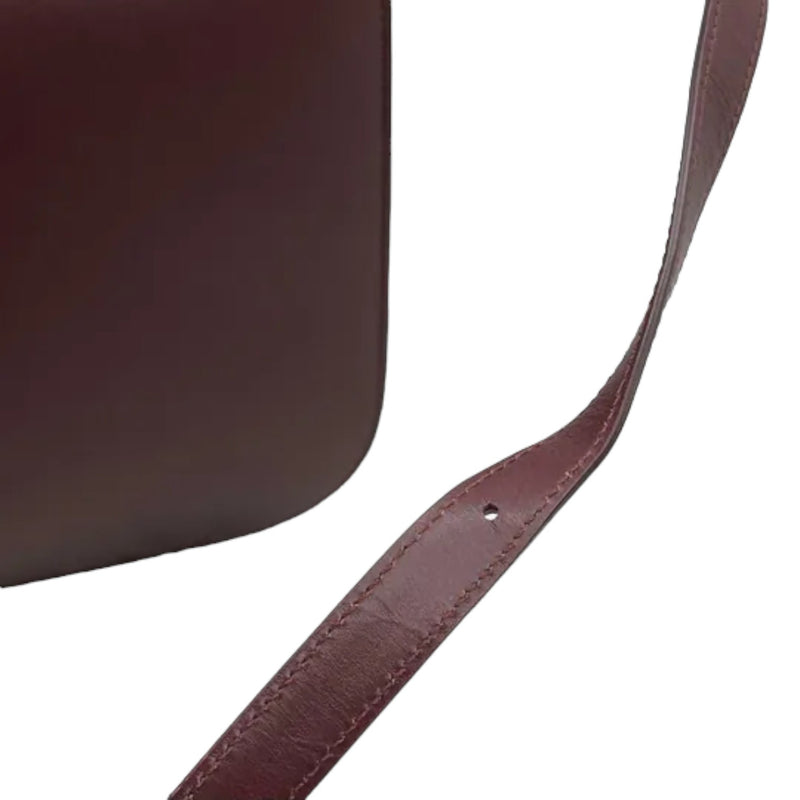 Classic Box Flap Medium Calfskin Burgundy GHW