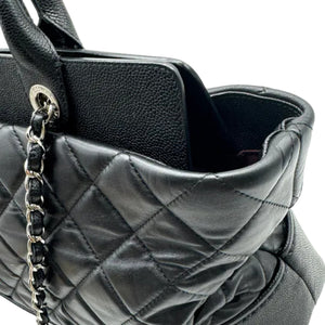 Bi Coco Large Shopper Tote Lambskin Caviar Quilted Black SHW