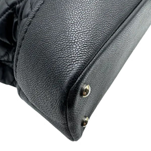 Bi Coco Large Shopper Tote Lambskin Caviar Quilted Black SHW