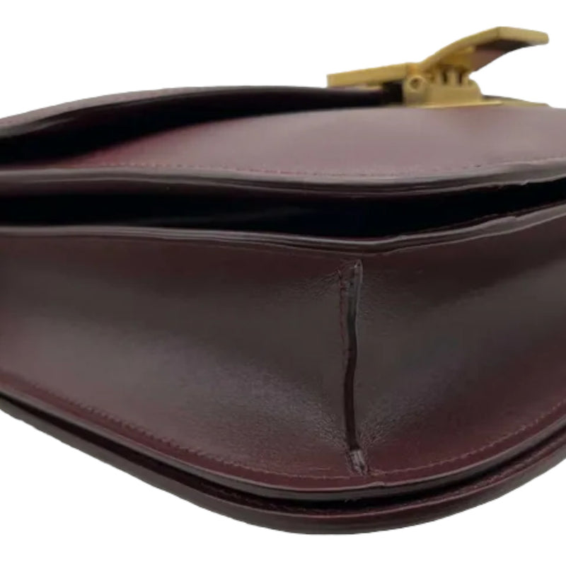 Classic Box Flap Medium Calfskin Burgundy GHW