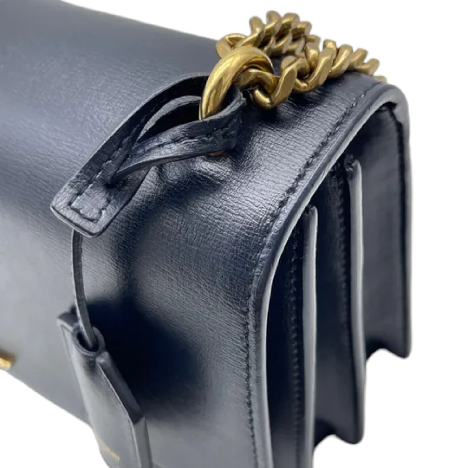 Saint Laurent Sunset Medium Calfskin Monogram Navy GHW – Bag Religion