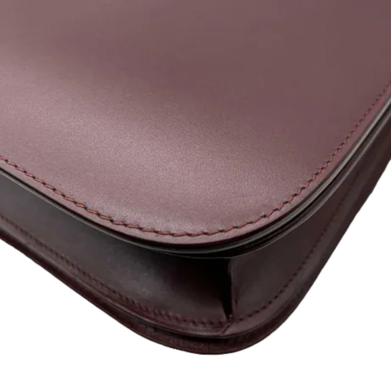 Classic Box Flap Medium Calfskin Burgundy GHW