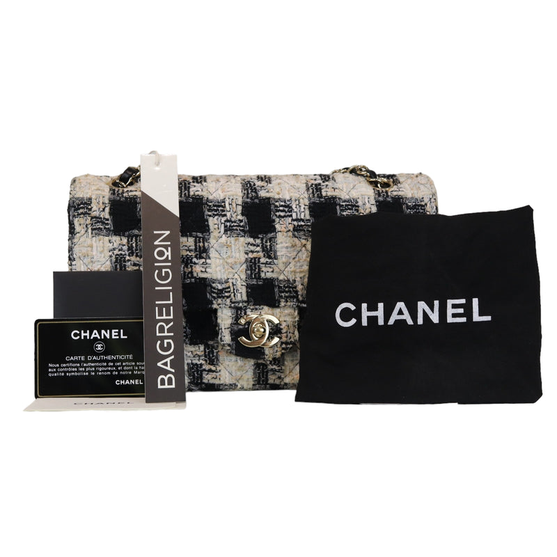 Tweed Medium Classic Flap GHW