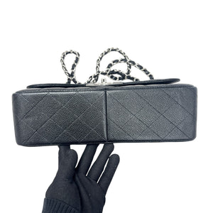 Double Flap Jumbo Caviar Quilted Black SHW