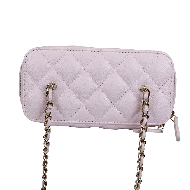 Chanel CC Chain 22P Small Vanity Light Pink Caviar LGHW – Bag Religion