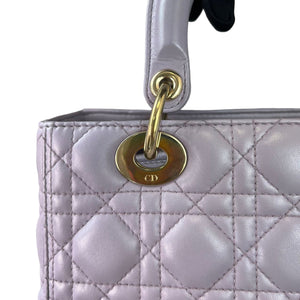 Lambskin Lady Dior Medium Lilac GHW