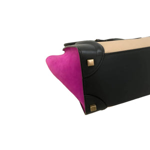 Micro Luggage Tote Grained Calfskin Tri-Color GHW