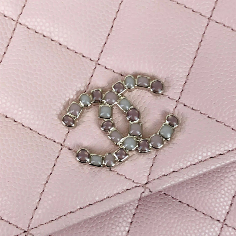 Coco Candy Wallet On Chain Caviar Sakura Pink GHW