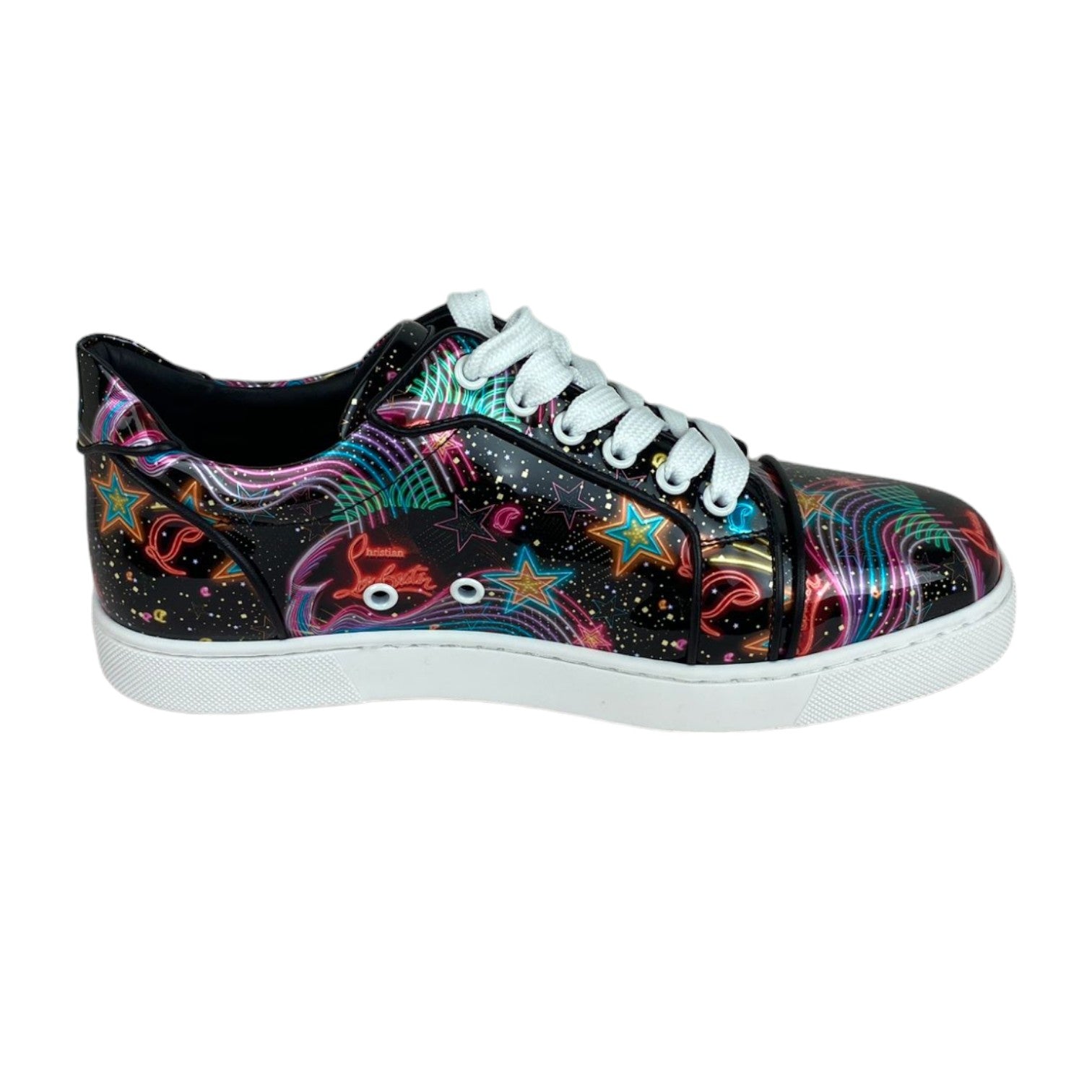 Christian Louboutin Graphic Print Low Top Sneakers Multicolor Size