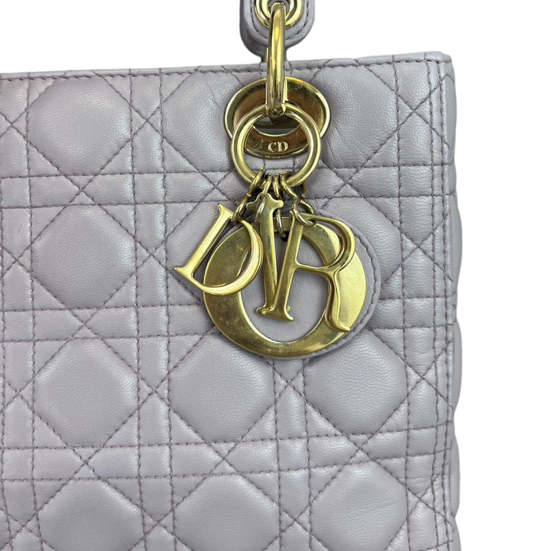 Lambskin Lady Dior Medium Lilac GHW