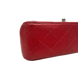 Rectangular Flap Mini Caviar Quilted Red SHW