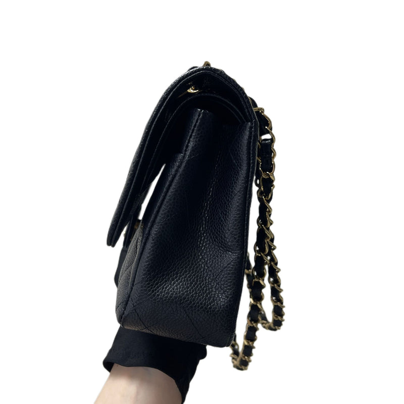 Classic Double Flap Caviar Medium Black GHW