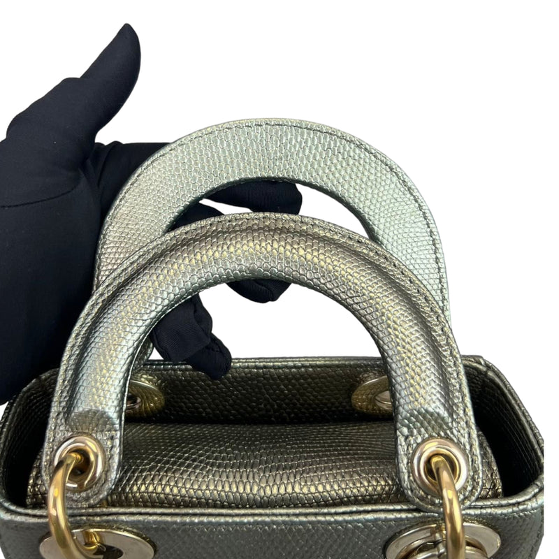 Christian Dior Mini Lizard Lady Dior Bag - Purple Handle Bags, Handbags -  CHR46092