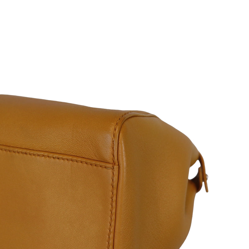 Mini Peekaboo Smooth Leather Satchel Mustard Yellow SHW