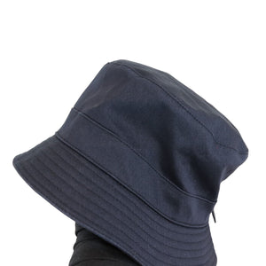 Fisherman Bucket Hat Cotton Navy Size 59