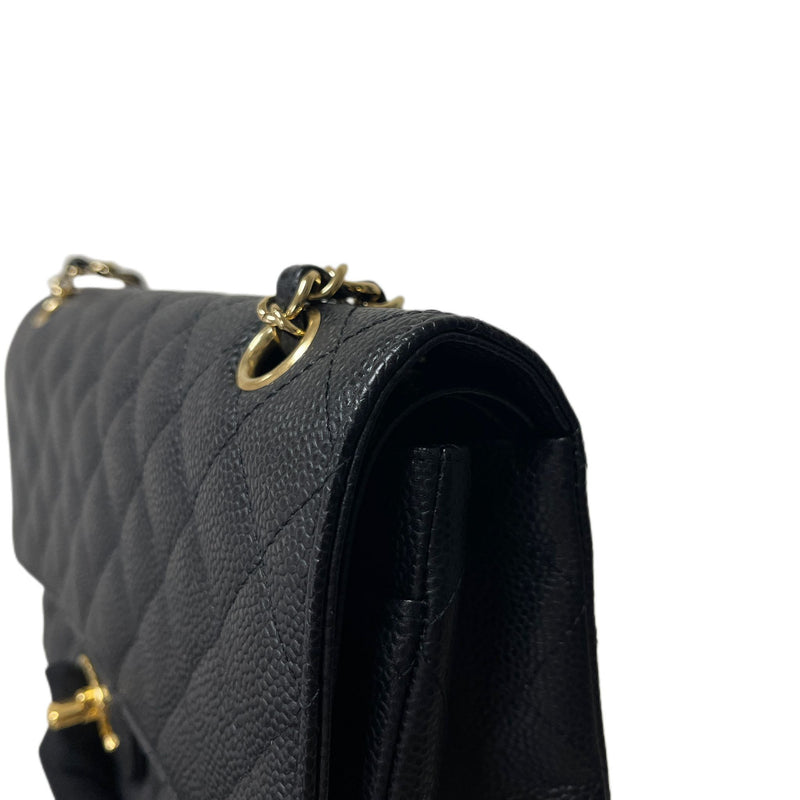 Classic Double Flap Caviar Medium Black GHW
