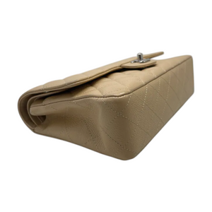 Classic Double Flap Medium Caviar Quilted Beige SHW