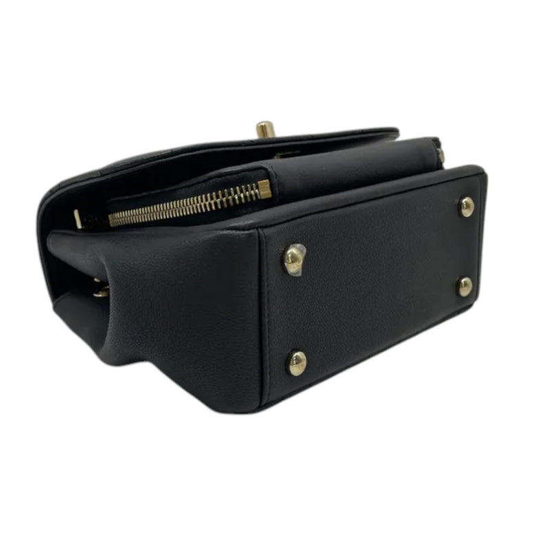 Business Affinity Flap Small Caviar Quilted Black LGHW