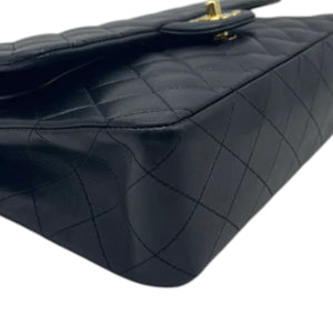 Classic Double Flap Medium Lambskin Quilted Black GHW